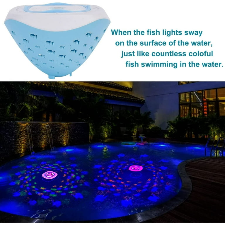 YZHM Floating Pool Light Underwater Light Pool Accessories Pool Decoration Inflatable Pool Ground Pool Bathtub Fun Gifts for Child Teens Xmas Holiday