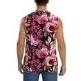 thumbnail image 4 of Zufioo Rose Flowers Men's Tank Top,Men's Sleeveless Muscle Shirts,Basic Sleeveless T Shirts Casual Active Hipster Tank Top,Moisture Wicking Odor Protection-Large, 4 of 7