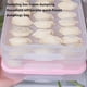 thumbnail image 2 of Wosthever Caja de almacenamiento para albóndigas, cajas de plástico apilables de una sola capa, caja para refrigerador de huevos Wonton, Organizadores de utensilios de cocina Rosa, 2 of 6