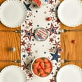 thumbnail image 3 of Old Style Stars American Flag 4th of July Table Runner, Memorial Day Kitchen Dining Table Decoration for Home Party Decor 13x72 Inch, 3 of 6