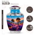 thumbnail image 2 of JAGASY Lavender Funeral Urns for Adult Ashes Women - Sunrise 10 Inch Urn for Ashes for Adult Human - 3 Inch Blue Urns for Daughter &, Son - Landscape Urn for Burial (1 Large, 4 Keepsake), 2 of 7
