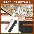 thumbnail image 3 of Mahjong Mat 31.5" x 31.5" Tropical Floral Frame Butterflies Palm Trees Non-Slip Noise Reduction American Mahjong Tiles Table Cover for Dominoes Poker Card Board Games Gift, 3 of 8