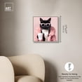 thumbnail image 5 of Resting Cat Face Canvas Cute Cat Art Prints by Art Remedy, Silver Frame, 16" x 16", 5 of 7