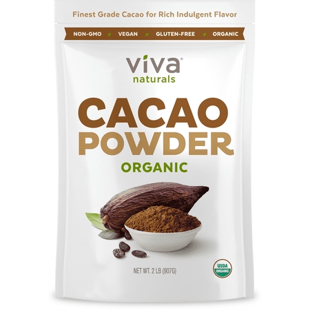 Viva Naturals Organic Cacao Powder, 2.0 Lb (Best Organic Wheatgrass Powder)