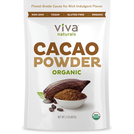 Viva Naturals Organic Cacao Powder, 2.0 Lb (Best Raw Cacao Powder)