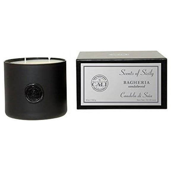 Baronessa Cali Scents of Sicily Bagheria (Sandalwood) Black Candle 18oz