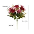 thumbnail image 3 of Hot Pink Simulated Flowers Roses Fake Flowers Bundle Wedding Home Furnishings Hotel Interior Decoration Artificial Flowers Decorative Ornaments Plastic Floral Stems Hot Pink For Centerpiec, 3 of 7