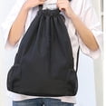 thumbnail image 5 of Khaki-14.1-15.4 inches Mochila con cordón Bolsa de gimnasio Sackpack String Sack Pack Bolsas Negro, 5 of 5
