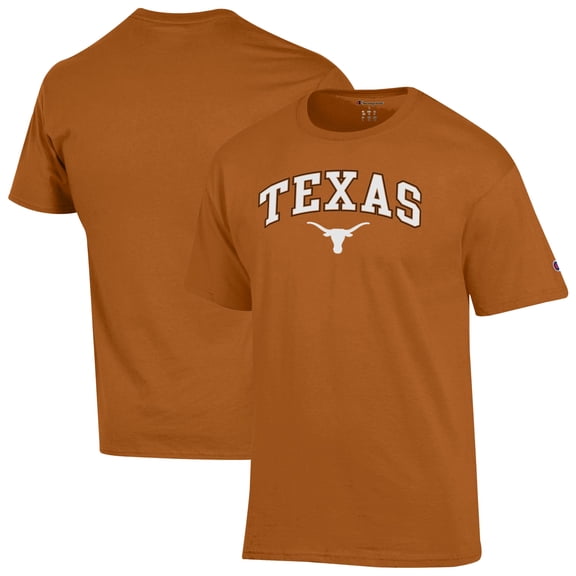 Men's-Champion Texas Orange Texas Longhorns Arch Over Logo T-Shirt