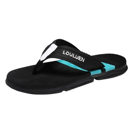 

KaLI_store Mens Flip Flops Men s Flip-Flops Thongs Sandals Durable Comfort Slippers for Beach Mint Green