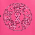 thumbnail image 2 of Wild Bobby, Believe Hope Fight, Breast Cancer Awareness, Front and Back Men Graphic Tee, Neon Pink, Small, 2 of 4