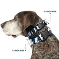 thumbnail image 2 of Buckle-Down Pet Collar, Dog Collar Plastic Buckle, Lightning Bolts Sketch Navy White, 7 to 8.5 Inches 0.5 Inch Wide, 2 of 8
