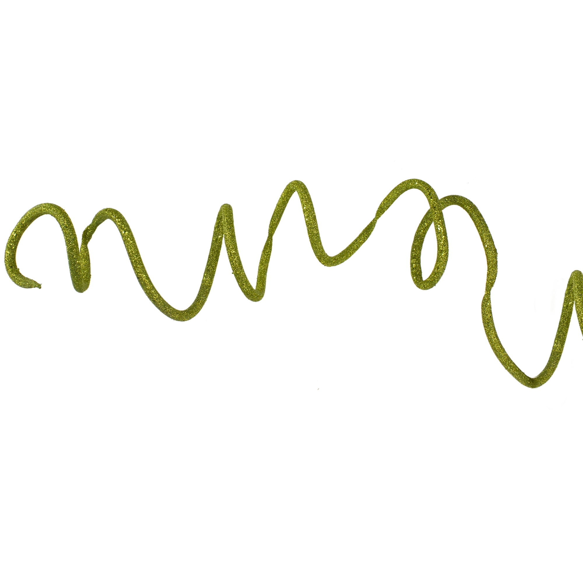 11' Glittered Olive Green Rope Garland