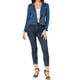 thumbnail image 2 of CHAQUETA DE MOTO PARA MUJER INSPIRADA EN CHIC, SUEDE FALSO, COLOR SÓLIDO, CHAQUETA CON CREMALLERA ASIMÉTRICA, TAMAÑO S, AZUL REAL, 2 of 6
