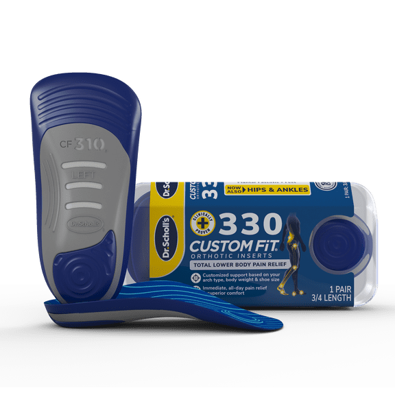 Dr. Scholl’s® Custom Fit® Foot Orthotics 3/4 Length Inserts, CF 330, All-Day Pain Relief for Feet