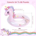 thumbnail image 4 of Flotador inflable para piscina MoKo Glitters con lentejuelas y unicornio para niños, 4 of 7