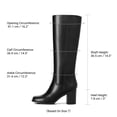 thumbnail image 2 of DREAM PAIRS Women's Knee-High Boots, Square Toe Chunky Block Heel Tall Boots, Fashion Dressy Boots for Fall and Winter, 2 of 6