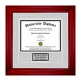 thumbnail image 3 of Personalized Single Diploma Frame with Double Matting for 9" x 7" Tall Diploma with Cherry 2" Frame, 3 of 5