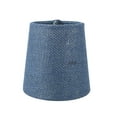 thumbnail image 4 of Meriville Set of 6 Denim Blue Burlap Clip On Chandelier Lamp Shades, 3.5-inch by 4.5-inch by 4.5-inch, 4 of 5