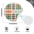 thumbnail image 2 of Ryvnso Checkered Pattern Grid Round Plate Mats Dining Table Placemat Set of 4 for Holiday Decoration, 2 of 7