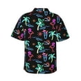 thumbnail image 3 of Neon Flamingo Men'S 3d Print Casual Button Down Shirts, Novelty Hawaiian Short Sleeves Xl, 3 of 9