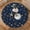Blue /White/Gold, variant on Natural Polyester Round Tablecloth Fitted,3D Blue Brown Stone & Grass Inlaid Pattern Tablecloths, Washable for Kitchen Wedding Dining Outdoor Party Picnic Banquet 40"-42"