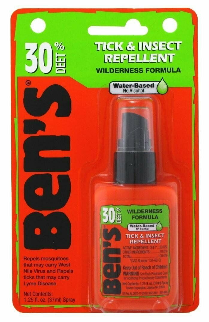 Bens Tick & Insect Repellent 30% Deet 1.25 Ounce Pocket Size 37ml 6 Pack