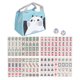 thumbnail image 1 of Pequeño juguete chino Mahjong patrón claro juego tradicional Mahjong juguete para el hogar dormitorio azul, 1 of 9