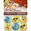 Unique Industries Emoji Assorted Colors Birthday Party Favors, 6 Count