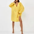 thumbnail image 5 of Women's Long Sleeve Beach Cover Up, UPF Sun Protection Hooded Cardigan, Bikini Cover Shirt for Swimming, Sports and Casual Wear Yellow A, 5 of 7