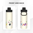thumbnail image 3 of Lsque Pikmin Pattern Water Bottle,18oz Sports Insulated Kettle for Cycling Gym Basketball Outdoor, Suitable as a Present, 3 of 8