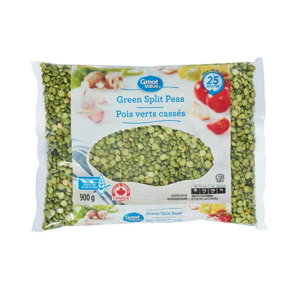 Great Value Green Split Peas, 900 g