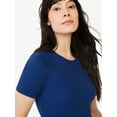 thumbnail image 5 of Free Assembly Women's Ribbed Crewneck Tee with Short Sleeves, Sizes XS-XXXL, 5 of 6