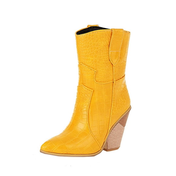 jsaierl Large Size Women's Autumn And Winter Boots Snake Print Super High Heel Sleeve Ankle Boots