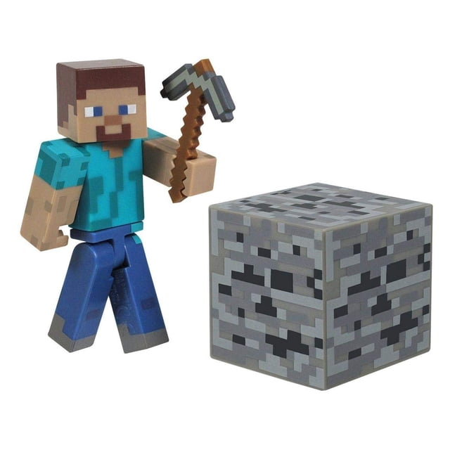 Figura de acción Minecraft Core Steve con accesorio de 7 cm de altura