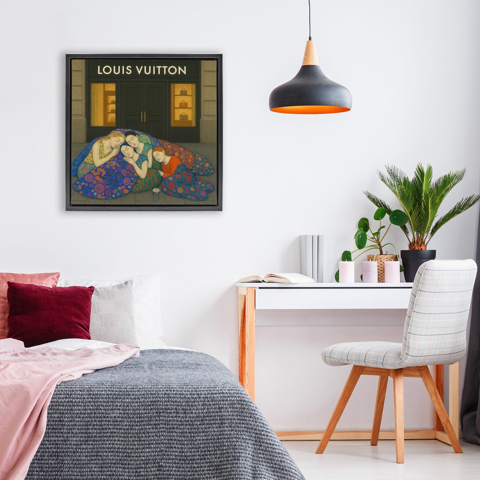 Stupell Industries Iconic Style Fashion Shop Black Framed Floater Canvas Wall Art, design by Grotto Studios