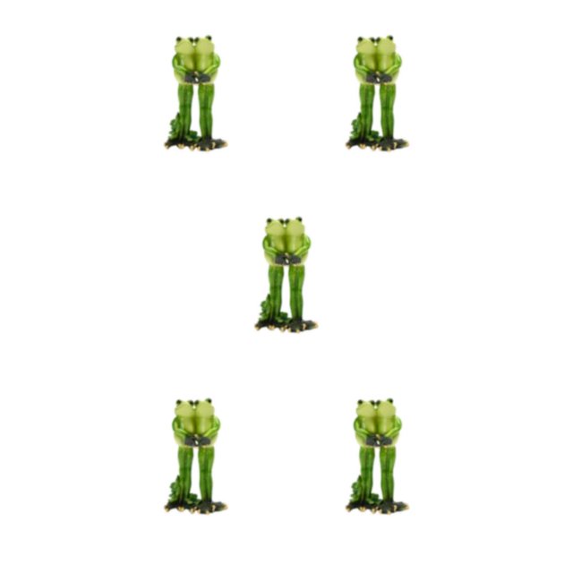 Shengyu Materials And Elegant Frog Decor For Home Green Add Charm To Home Garden Decor Couple Frog A 5Set
