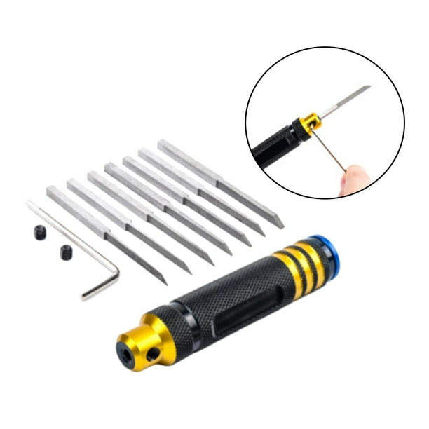 7 en un modelo Scriber Scribe Line Detail grabado 0,1/0,2/ 0,4/ 0,6/ 0,8/ 1,0/2,0mm herramienta de corte línea de precisión Scriber para reparación de CUTICAT Línea de escriba