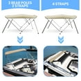 thumbnail image 6 of Leader Accessories 3 Bow Bimini Top Boat Cover with Aluminum Frame, 6 of 7