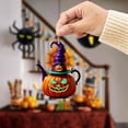 thumbnail image 4 of Leeye Halloween Acrylic Pumpkin Teapot Hanging Ornament, Spooky Tea Pot Decoration for Window Wall Kitchen Decor, Orange 3.15x2.28in, 4 of 5