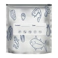 thumbnail image 2 of WRXMIJNHGSA Fresh Preservation Case Under $5 10PCs Aluminum Foil Freezer Bags Reusable Storage And Preservation Slider Bags With Label Seafood Pattern Design Sealed Bag For Vegetable Meat, 2 of 9