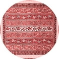 thumbnail image 1 of Ahgly Company Indoor Round Abstract Red Modern Area Rugs, 6' Round, 1 of 4