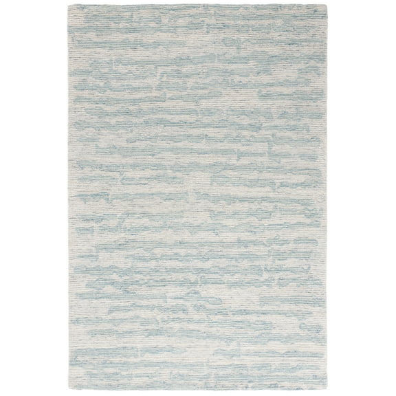 SAFAVIEH Ebony Imogene Distressed Area Rug, Ivory/Light Blue, 8' x 10'