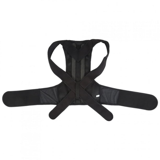 Cinturón corrector de postura ajustable para joroba, color negro, para aliviar el dolor de espalda (talla XXL)