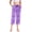 Leaves Purple, variant on Women's Cropped Pajama Pants Wide-leg Summer Sleep Pants with Pockets Loose Fit Comfy Pj Pants ,Leopard-pink (2) Print S