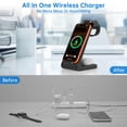 thumbnail image 6 of Fast Wireless Charger Station, 23W Wireless Charging Stand for iPhone 16/15/14/13/13 Pro/ 12/12 Pro/11/XS Max/XR/X/Galaxy S23 S22 S21 S10, Charging Station for AirPods 4/3/2/Pro, iWatch Series, 6 of 8
