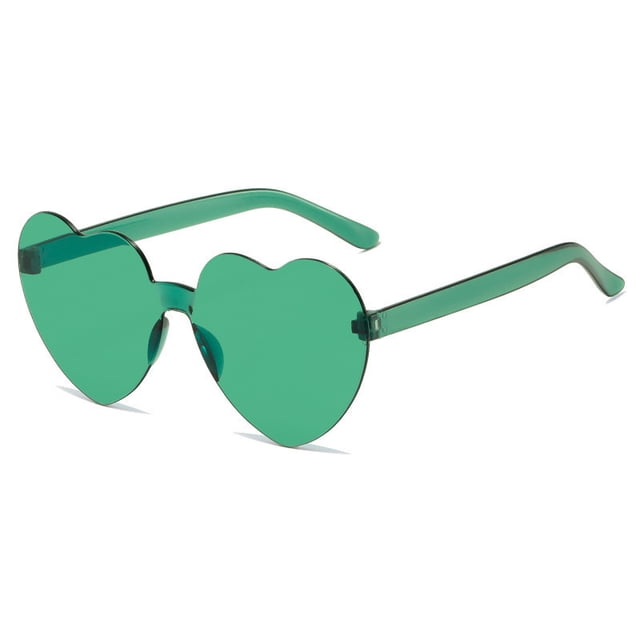 Gafas de sol con forma de corazón de melocotón para hombre y mujer, gafas de sol con forma de corazón integradas, de gelatina transparente y color amor