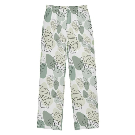 joogoo Summer Palm Leaf Pajama Pants Pj Bottoms Sleepwear Lounge L