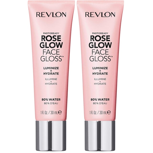 Imprimador de brillo facial Revlon PhotoReady Rose Glow 30 ml x2