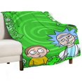 thumbnail image 2 of Manta de franela suave y acogedora de Rick y Morty para niños y niñas, mantas de vellón cálidas de lujo para sofá, cama, camping, viajes, 60 x 50 pulgadas, 2 of 8